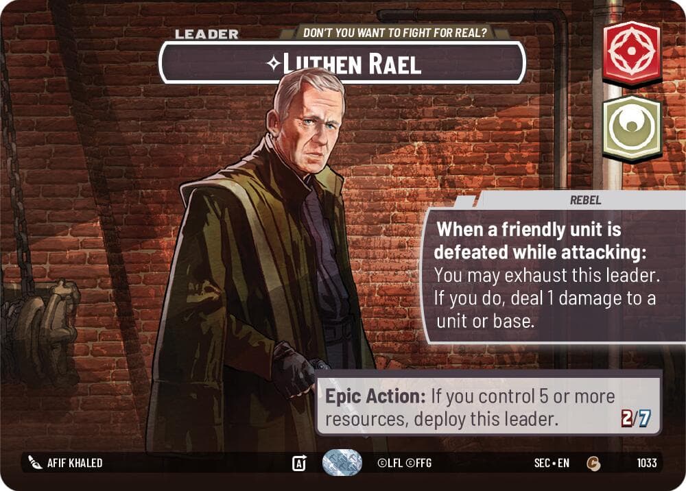 Luthen Rael - Don't You Want To Fight For Real? (Showcase) — Secrets of Power card