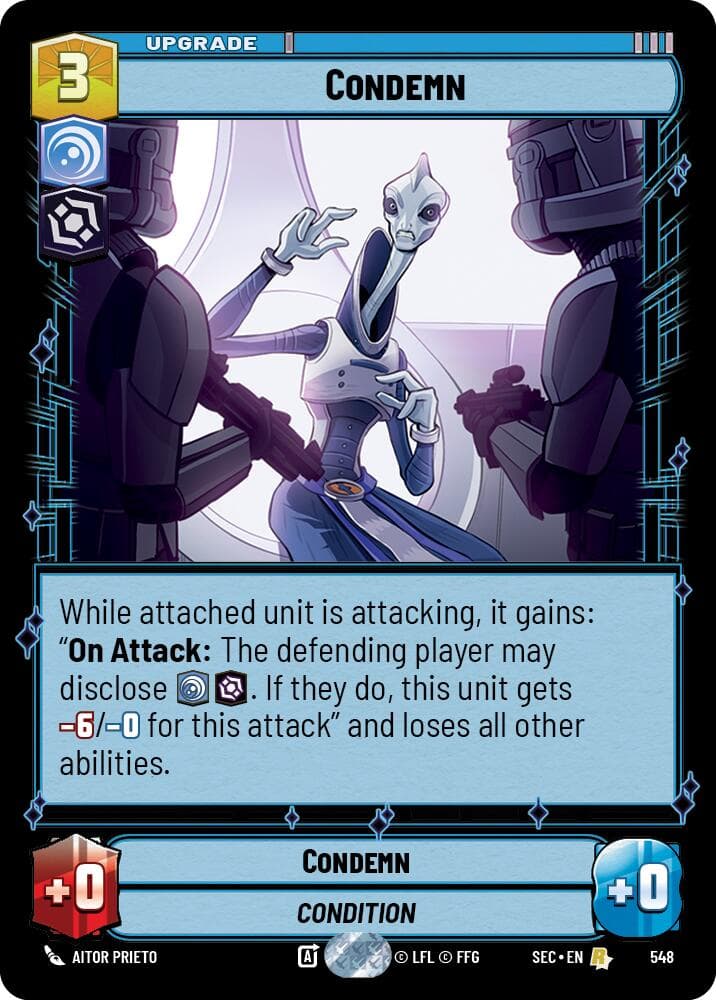 Condemn (Foil) — Secrets of Power card