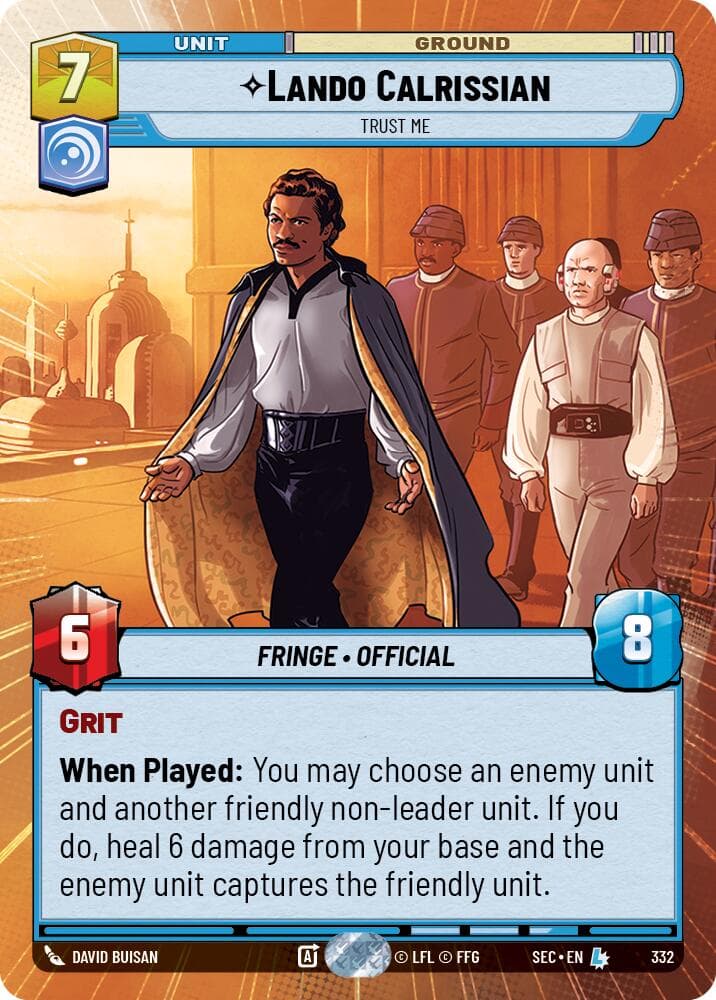 Lando Calrissian - Trust Me (Hyperspace) — Secrets of Power card