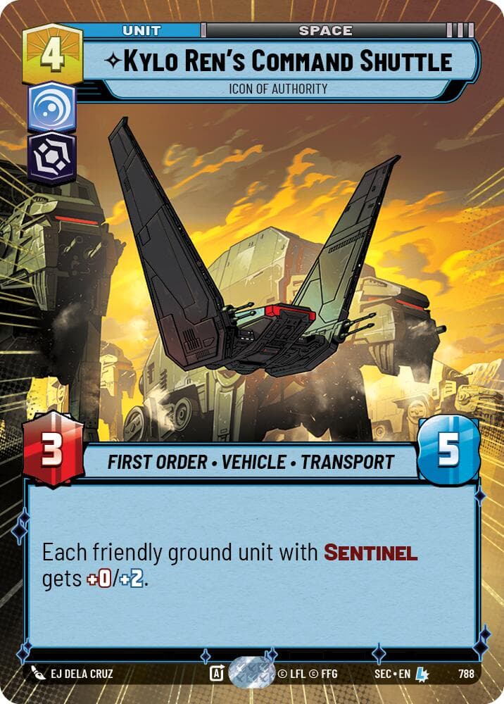 Kylo Ren's Command Shuttle - Icon of Authority (Hyperspace Foil) — Secrets of Power card