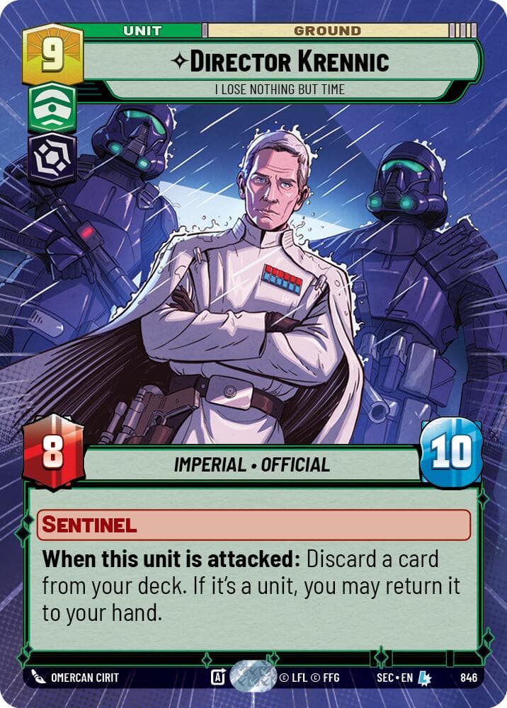 Director Krennic - I Lose Nothing But Time (Hyperspace Foil) — Secrets of Power card