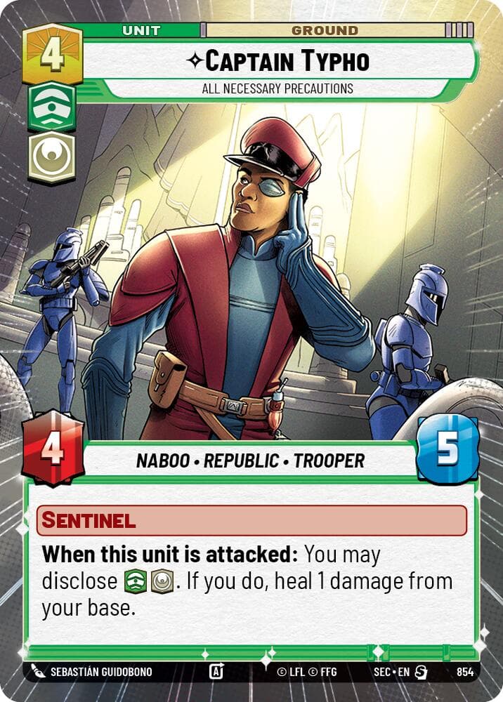Captain Typho - All Necessary Precautions (Hyperspace Foil) — Secrets of Power card