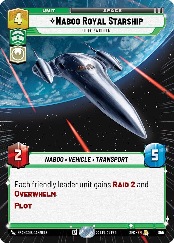Naboo Royal Starship - Fit For A Queen (Hyperspace Foil) — Secrets of Power card