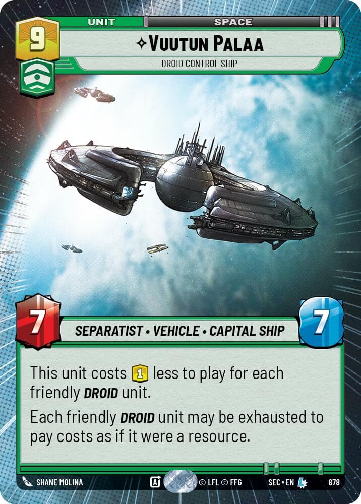 Vuutun Palaa - Droid Control Ship (Hyperspace Foil) — Secrets of Power card