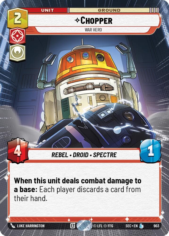 Chopper - War Hero (Hyperspace Foil) — Secrets of Power card