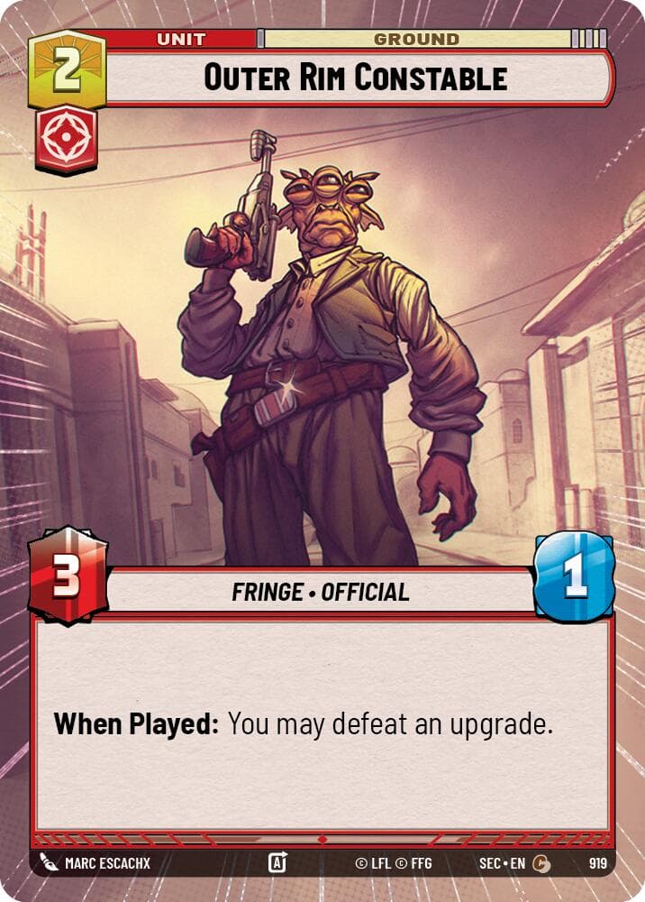 Outer Rim Constable (Hyperspace Foil) — Secrets of Power card
