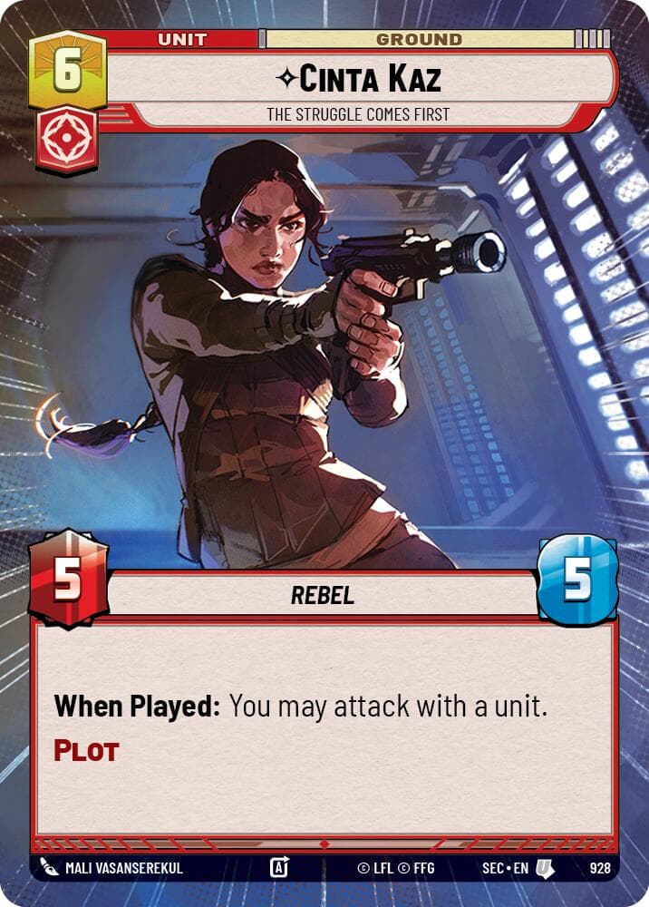 Cinta Kaz - The Struggle Comes First (Hyperspace Foil) — Secrets of Power card