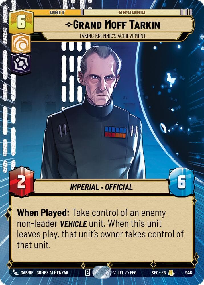Grand Moff Tarkin - Taking Krennic's Achievement (Hyperspace Foil) — Secrets of Power card