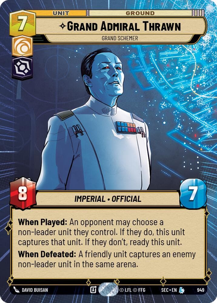 Grand Admiral Thrawn - Grand Schemer (Hyperspace Foil) — Secrets of Power card