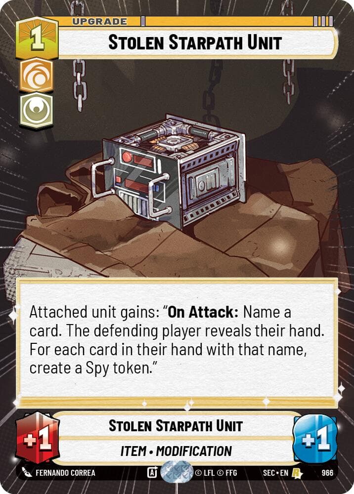 Stolen Starpath Unit (Hyperspace Foil) — Secrets of Power card