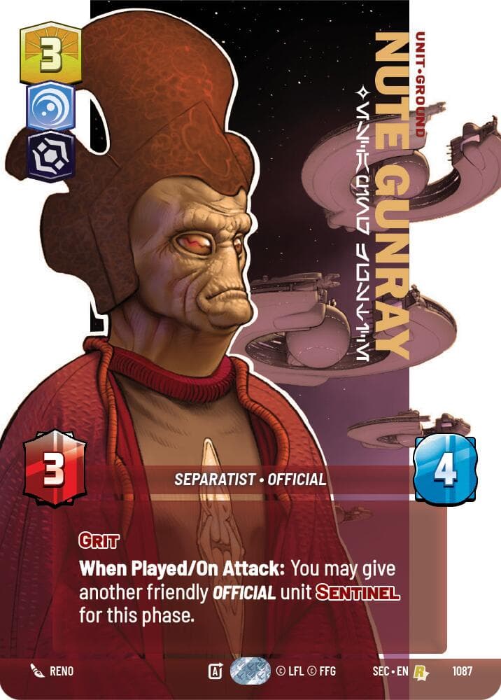 Nute Gunray - Escaping Justice (Prestige Foil) — Secrets of Power card
