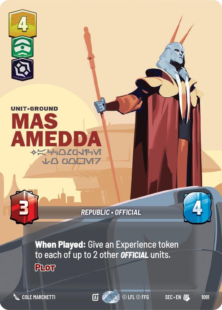 Mas Amedda - Accomplice to Power (Prestige Foil) — Secrets of Power card