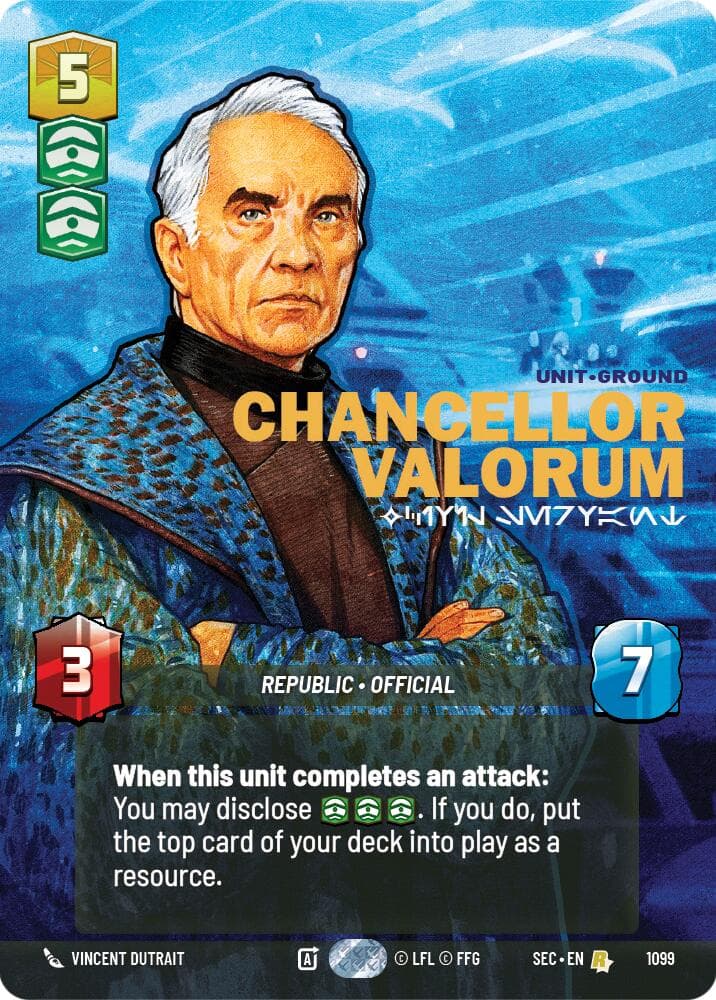 Chancellor Valorum - Civil Servant (Prestige Foil) — Secrets of Power card