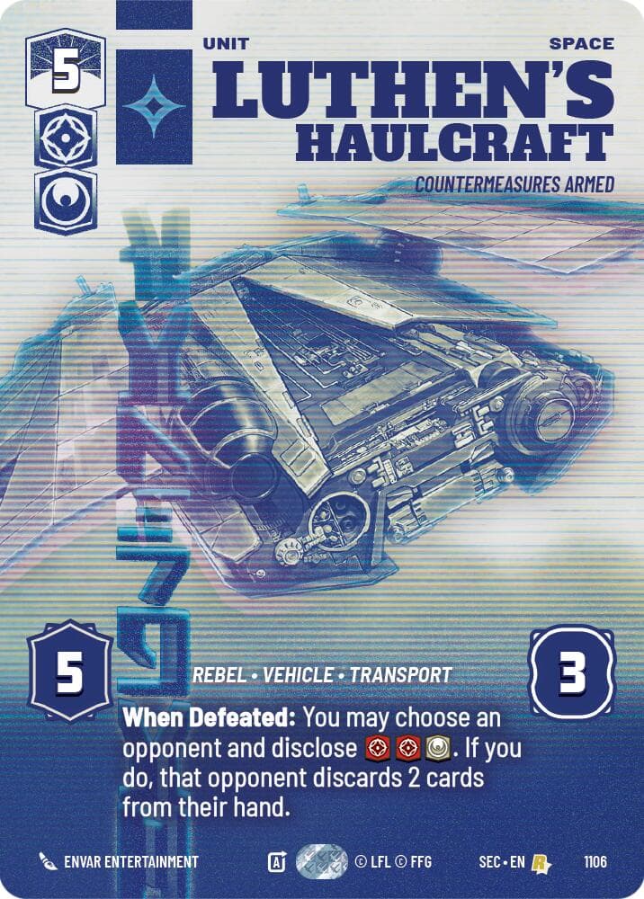Luthen's Haulcraft - Countermeasures Armed (Prestige Foil) — Secrets of Power card