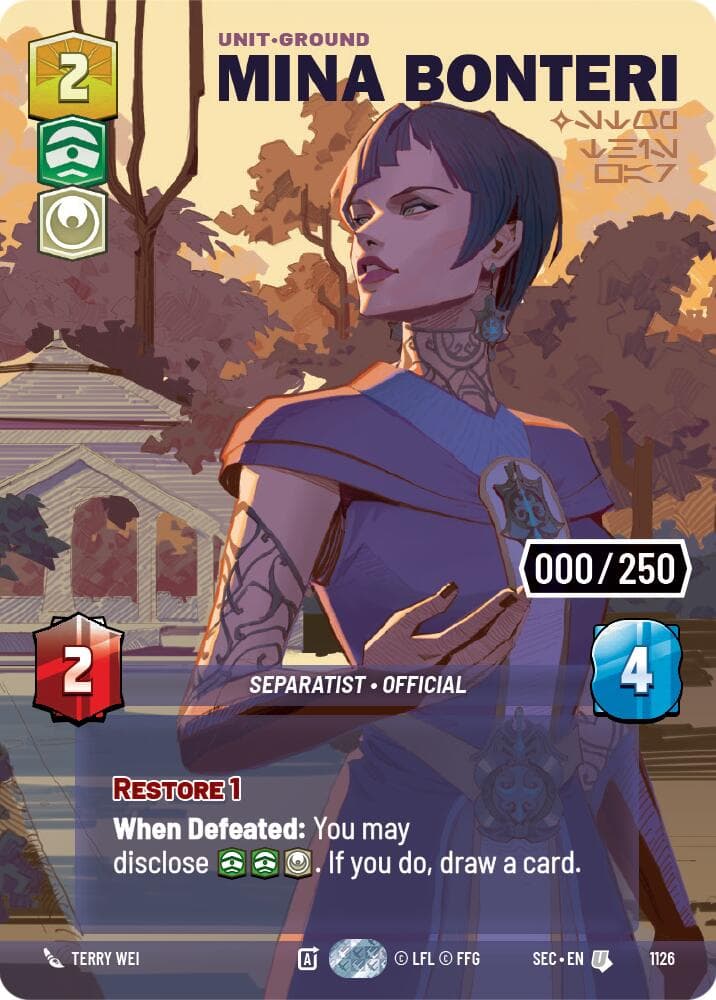 Mina Bonteri - Stop This War (Serialized) — Secrets of Power card