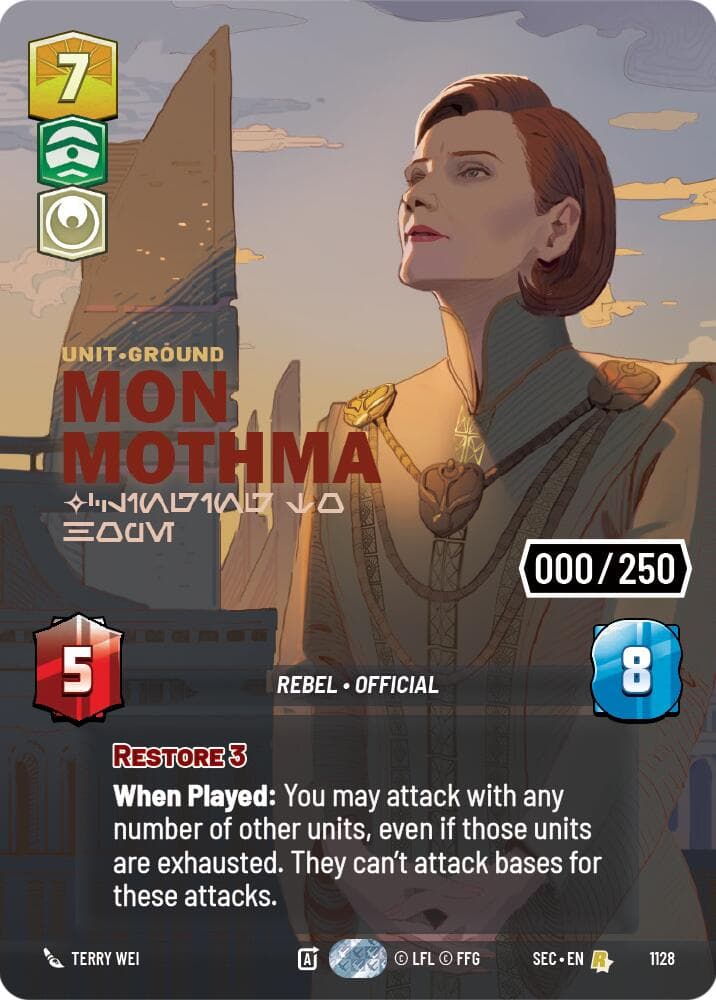 Mon Mothma - Clinging to Hope (Serialized) — Secrets of Power card