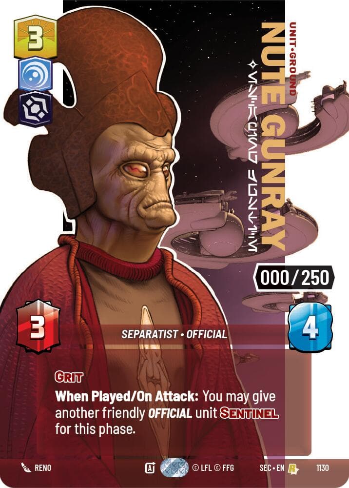 Nute Gunray - Escaping Justice (Serialized) — Secrets of Power card