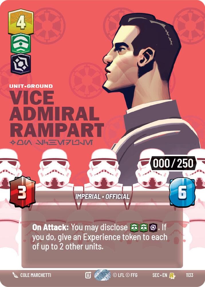 Vice Admiral Rampart - On Schedule (Serialized) — Secrets of Power card