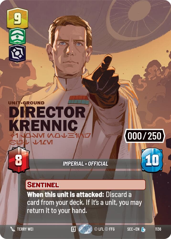 Director Krennic - I Lose Nothing But Time (Serialized) — Secrets of Power card
