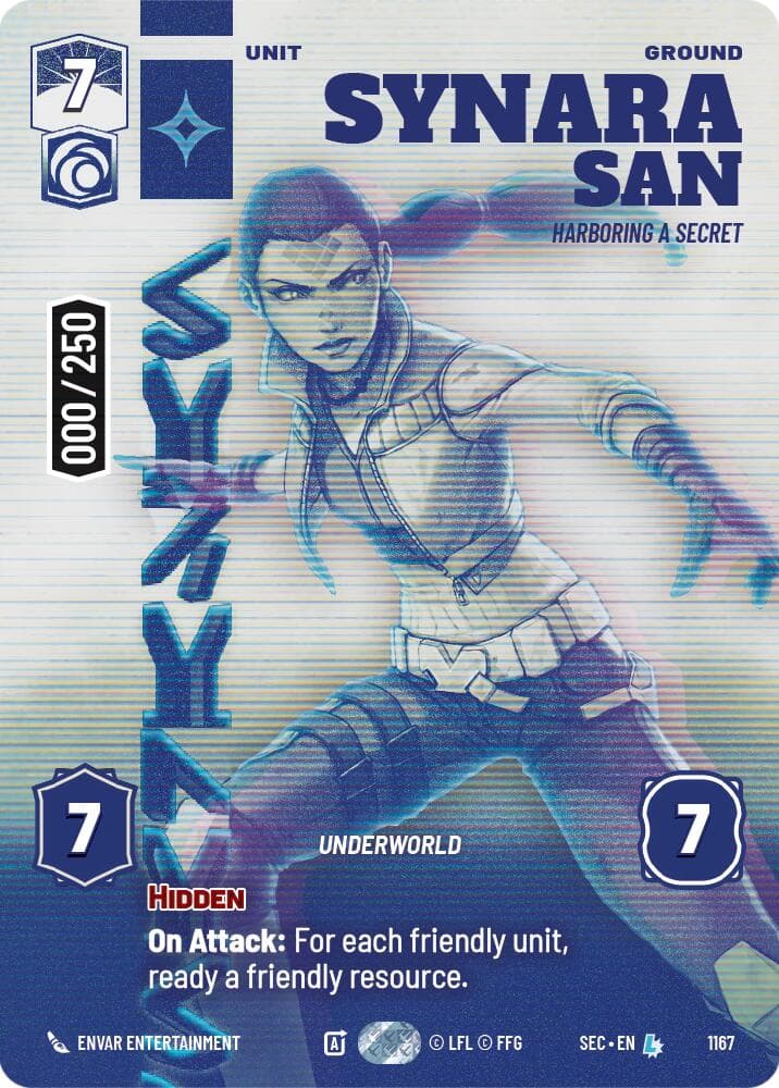 Synara San - Harboring a Secret (Serialized) — Secrets of Power card