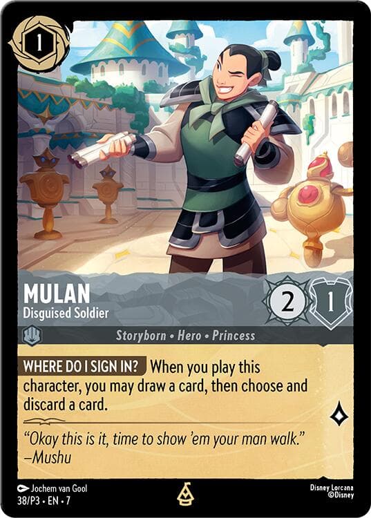 Mulan - Disguised Soldier — Disney Lorcana Promo Cards card