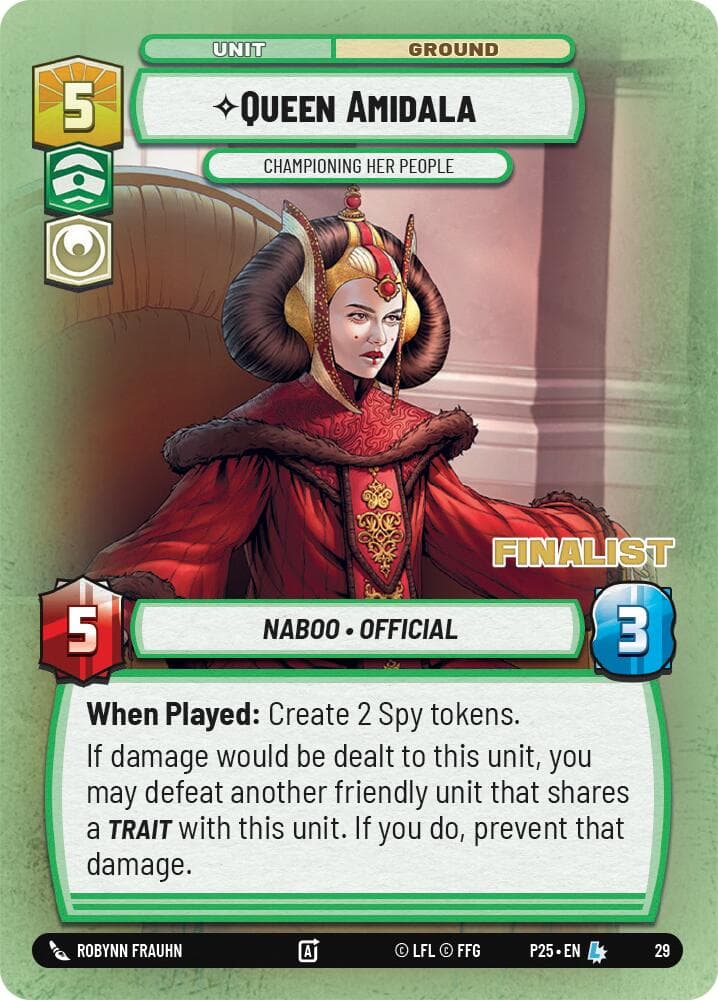 Queen Amidala - Championing Her People (Finalist) — Organized Play Promos card