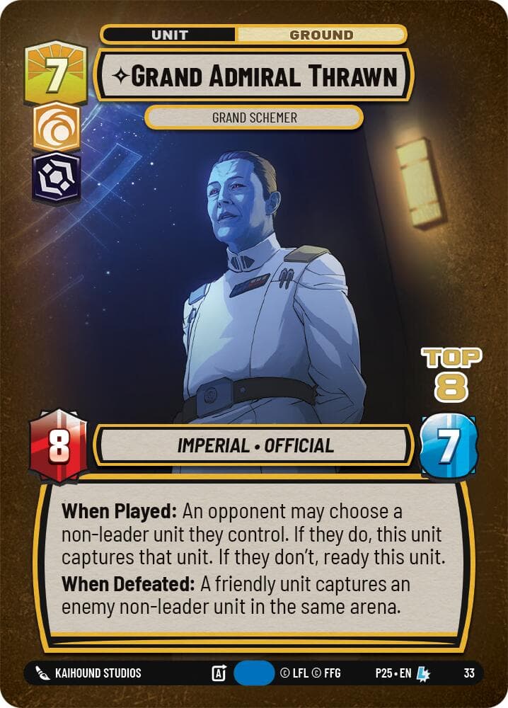 Grand Admiral Thrawn - Grand Schemer (Top 8) — Organized Play Promos card