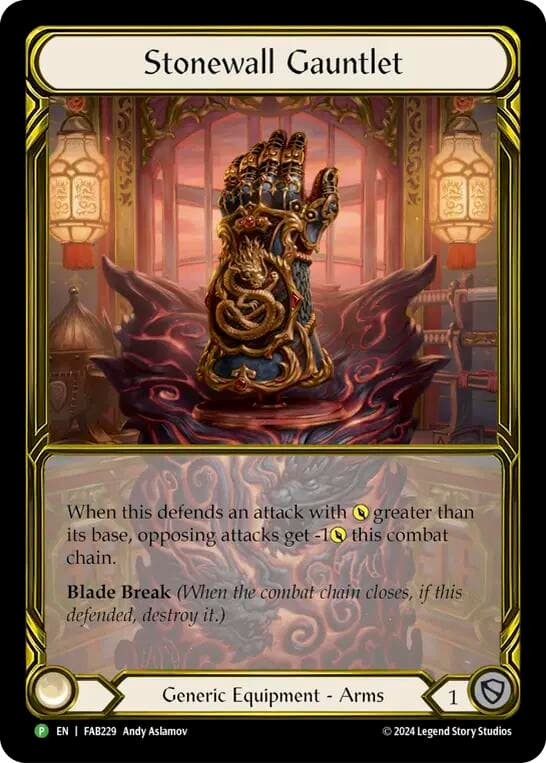 Stonewall Gauntlet (Golden) - FAB229 — Flesh and Blood: Promo Cards card