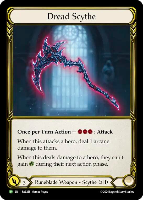 Dread Scythe (Golden) - FAB255 — Flesh and Blood: Promo Cards card