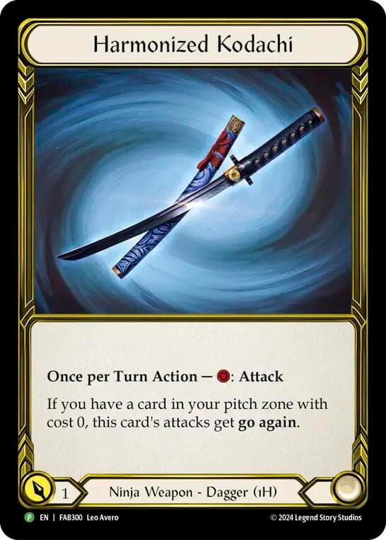 Harmonized Kodachi (Left) (Golden) - FAB300 — Flesh and Blood: Promo Cards card