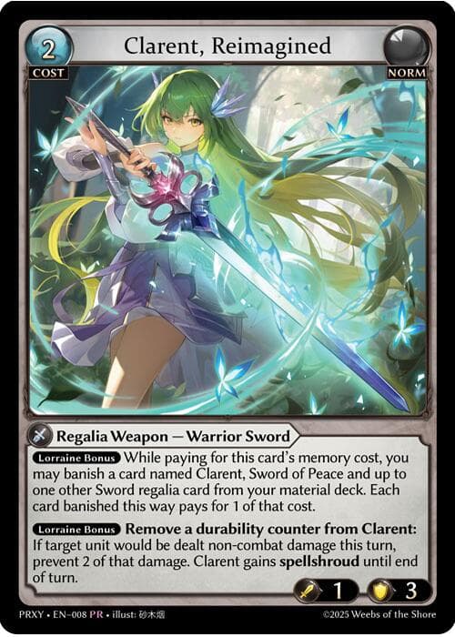 Clarent, Reimagined — Proxia's Vault card