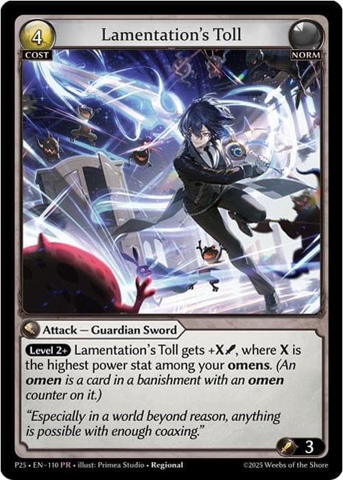 Lamentation's Toll — Promotional Cards card