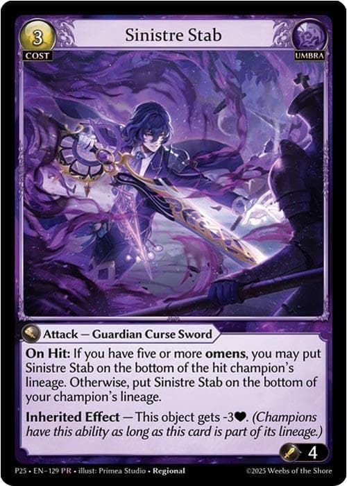 Sinistre Stab — Promotional Cards card
