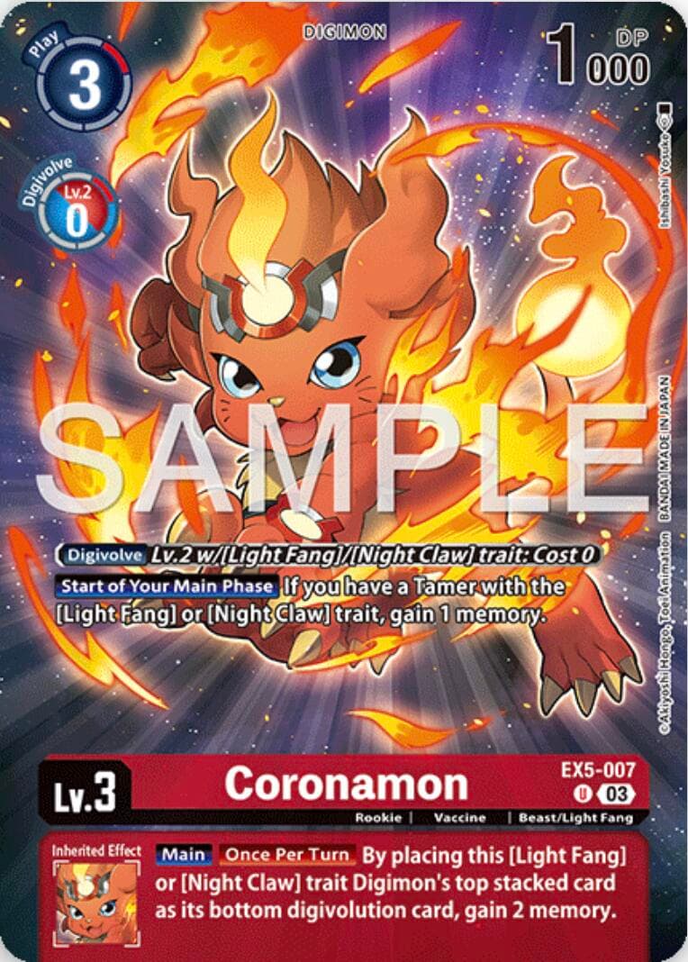 Coronamon (Digimon Story: Time Stranger Collector's Edition) — Animal Colosseum card