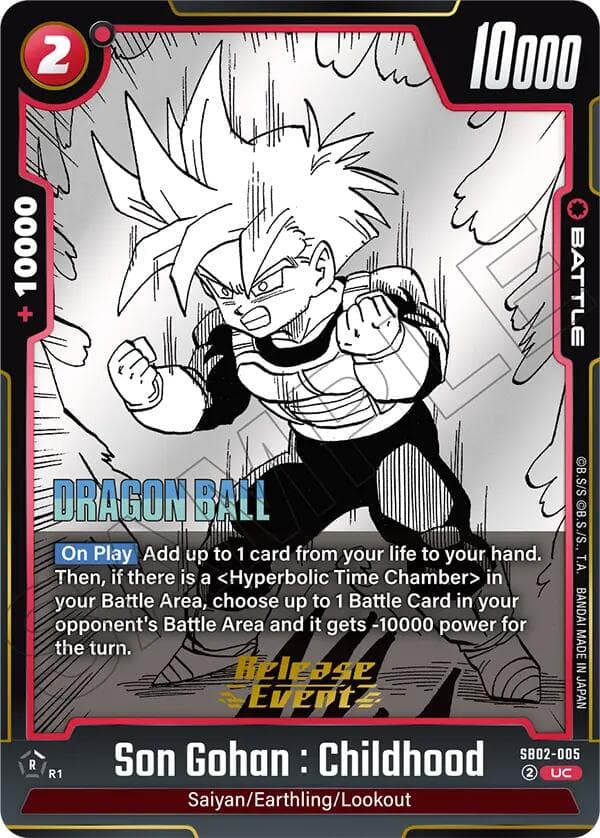 Son Gohan : Childhood - SB02-005 — Manga Booster 02 Release Event Cards card