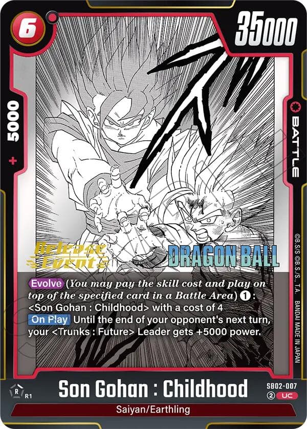 Son Gohan : Childhood - SB02-007 — Manga Booster 02 Release Event Cards card