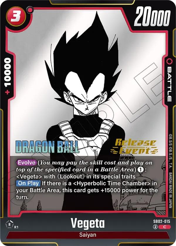 Vegeta - SB02-015 — Manga Booster 02 Release Event Cards card