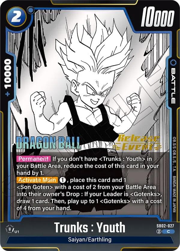 Trunks : Youth — Manga Booster 02 Release Event Cards card