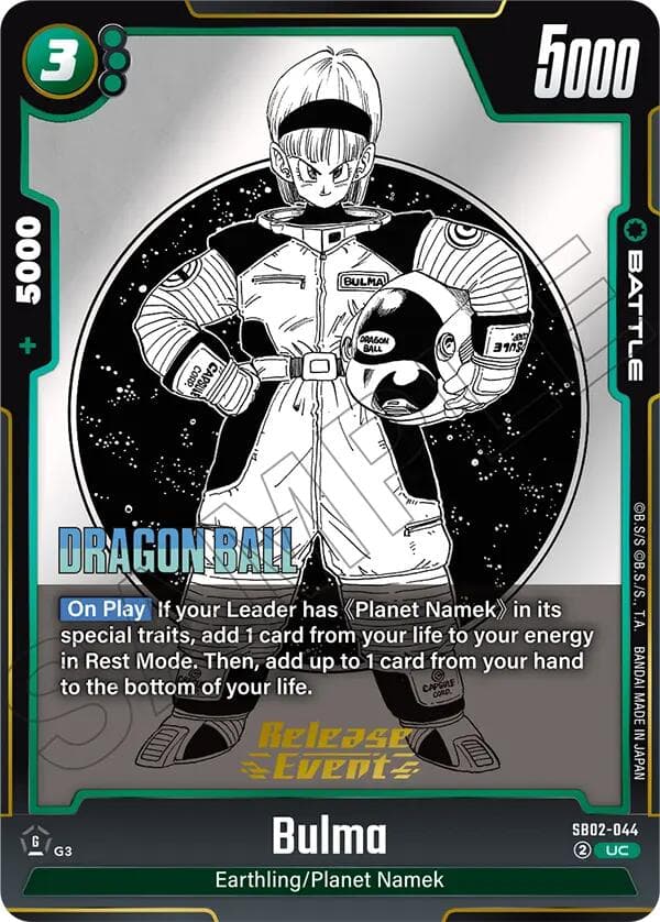Bulma - SB02-044 — Manga Booster 02 Release Event Cards card