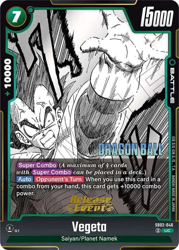 Vegeta - SB02-046 — Manga Booster 02 Release Event Cards card