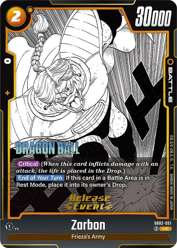 Zarbon - SB02-051 — Manga Booster 02 Release Event Cards card