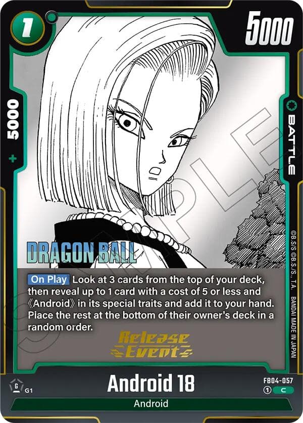 Android 18 — Manga Booster 02 Release Event Cards card