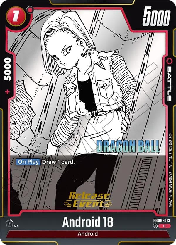 Android 18 - FB06-013 — Manga Booster 02 Release Event Cards card