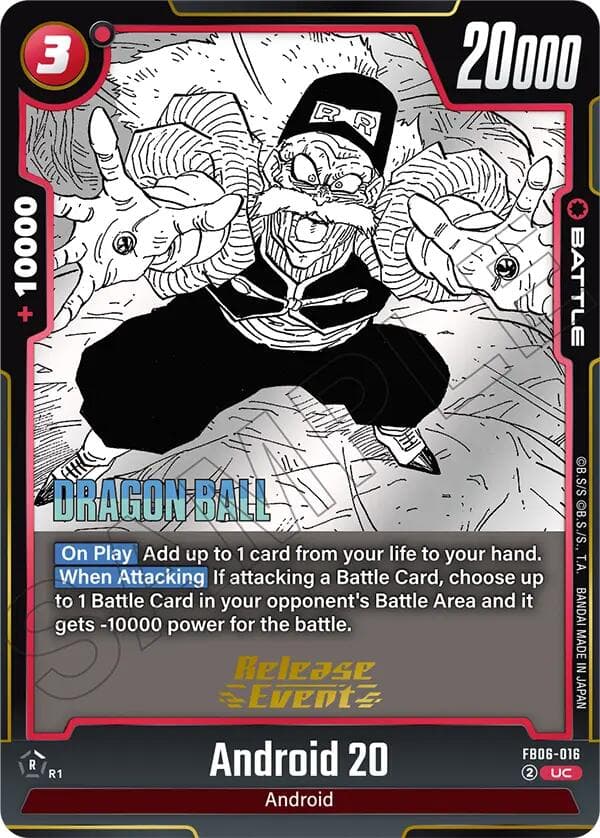 Android 20 — Manga Booster 02 Release Event Cards card