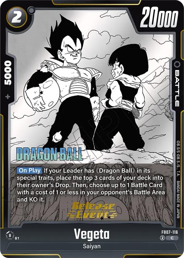 Vegeta - FB07-116 — Manga Booster 02 Release Event Cards card
