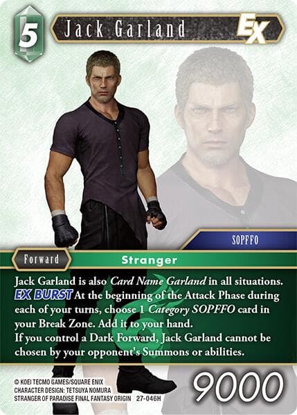 Jack Garland EX — Journey of Discovery card