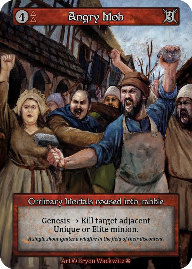 Angry Mob — Gothic card