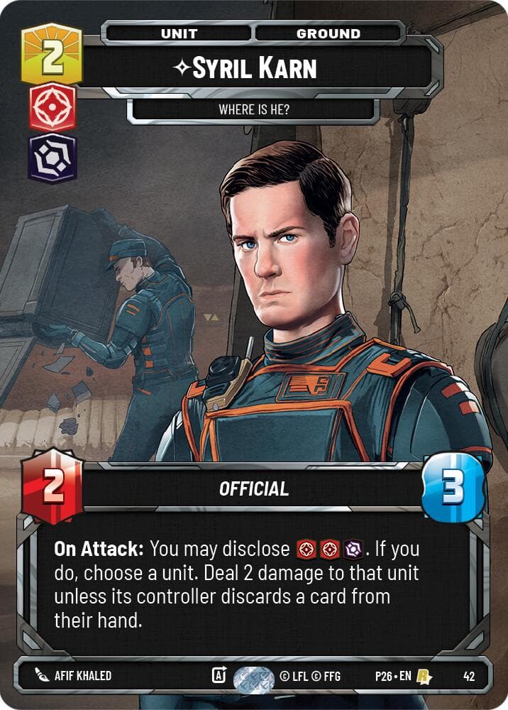 Syril Karn - Where Is He? (42) — Sector and Regional Promos: Season 1 card