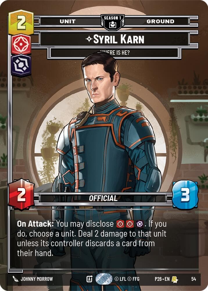 Syril Karn - Where Is He? (54) — Sector and Regional Promos: Season 1 card
