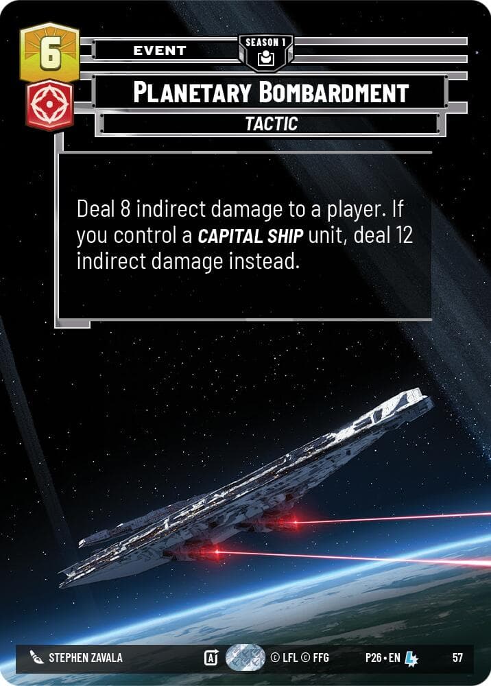 Planetary Bombardment (57) — Sector and Regional Promos: Season 1 card